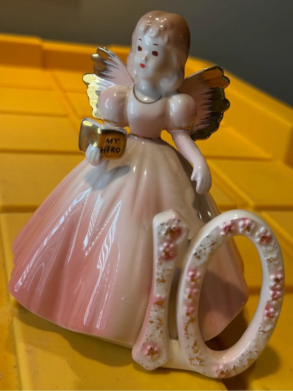 vintage 10-year-old birthday figurine by Josef Originals Birthday Cake Topper